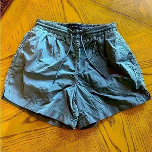 Abercrombie & Fitch Women's Navy and Silver Reflective Shorts size XS